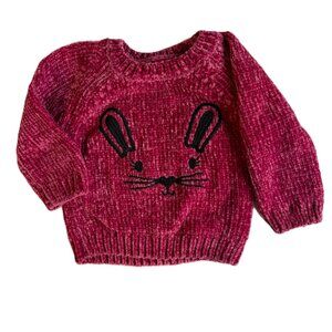🐰 $5 Add On | Eater Bunny Baby Girl Bunny Bouclé Spring Sweater Pink
